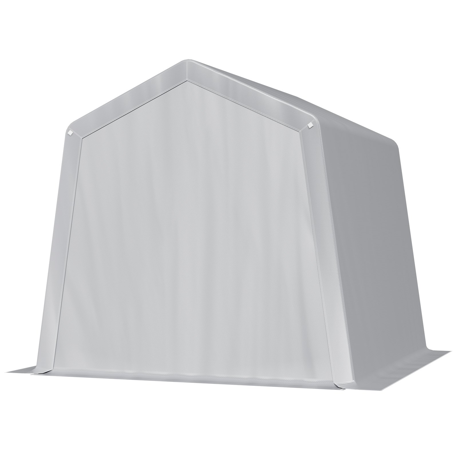 VEVOR Outdoor Storage Shed, 8 x 8 ft Portable Storage Tent with Roll-up Door & Vents, Waterproof Canopy Shed Shelter, Heavy Duty Frame, Patio Garage Carport for Motorcycle, Lawn Mower, Bike, Grey