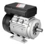VEVOR 0,55 kW elektromotor 1400 tpm, AC 220-240 V, 4,5 A, 80 B3 frame, luchtcompressormotor, eenfase, 19 mm spline-as, voorwaartse/achterwaartse rotatie voor landbouwmachines en algemene apparatuur