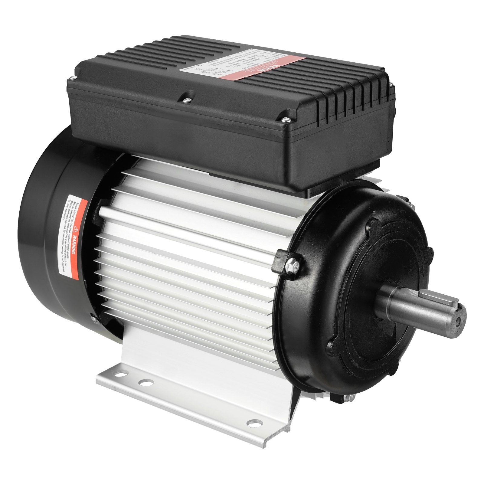 VEVOR 2,2 kW elektromotor 2800 tpm, AC 220-240 V, 13,8 A, 90 L, B3-frame, luchtcompressormotor, eenfase, 24 mm spiebaanas, voorwaartse/achterwaartse rotatie voor landbouwmachines en algemene apparatuur