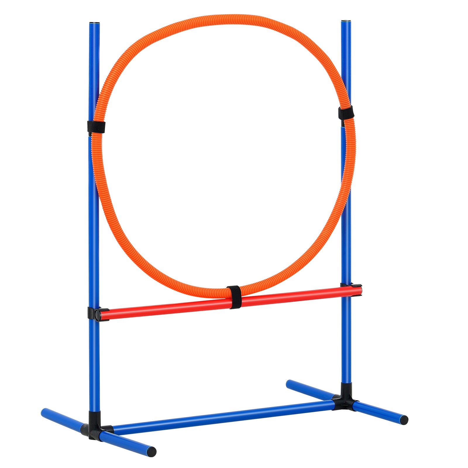 VEVOR Agility Trainingsuitrusting voor Honden, Set van 4 - Verstelbare Hoge Horden en Springring, Startset met Puppy Obstakelparcours en Opbergtas voor de Stok voor in de Tuin, Binnen en Buiten