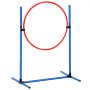 VEVOR Agility Trainingsuitrusting voor Honden, 7-delige Set met Verstelbare Hoge Horden, 6 Slalompalen, 2 Tunnels, Springring, Snackbox, 3 Frisbees, Fluitje, Opvouwbare Voerbak, Puppy Hindernisbaanset met 3 Tassen