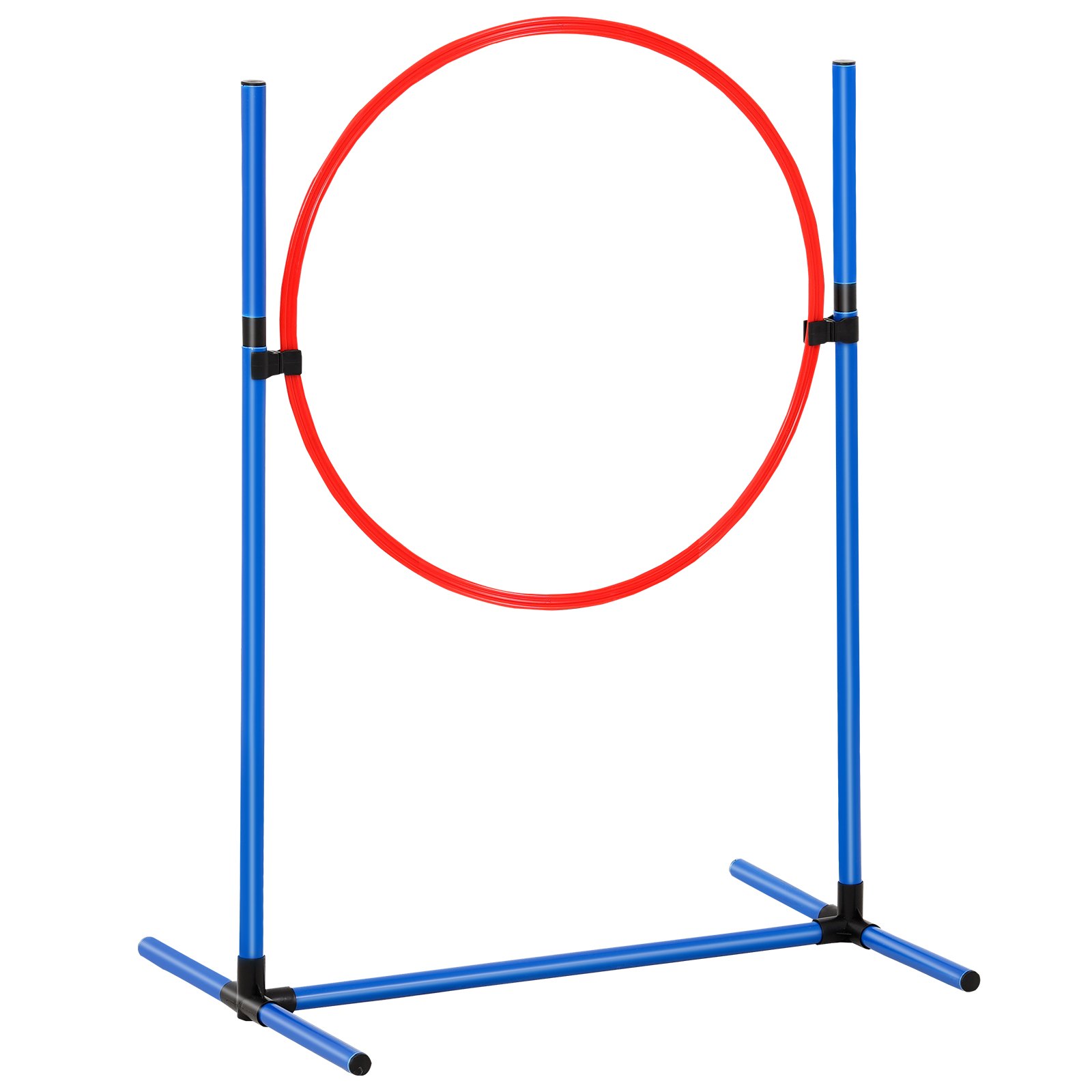 VEVOR Dog Agility Training Equipment, 7 PCS Set w/ Adjustable High Hurdles,6 Weave Poles,2 Tunnels,Jump Ring,Pause Box, Whistle,Foldable Bowl,Puppy Obstacle Course Kit w/ 3 Bags