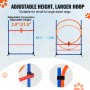 VEVOR Dog Agility Training Equipment, 4 PCS Set with Adjustable High Hurdles,6 Weave Poles,Jump Ring,Square Pause Box,Whistle,Foldable Bowl, Puppy Obstacle Course Kit for Backyard, Indoor, Outdoor