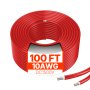 VEVOR 30,48m Zonnepaneelkabel Zonnepaneelverlengkabel 6mm²/10AWG IP67 PV-kabel Rood