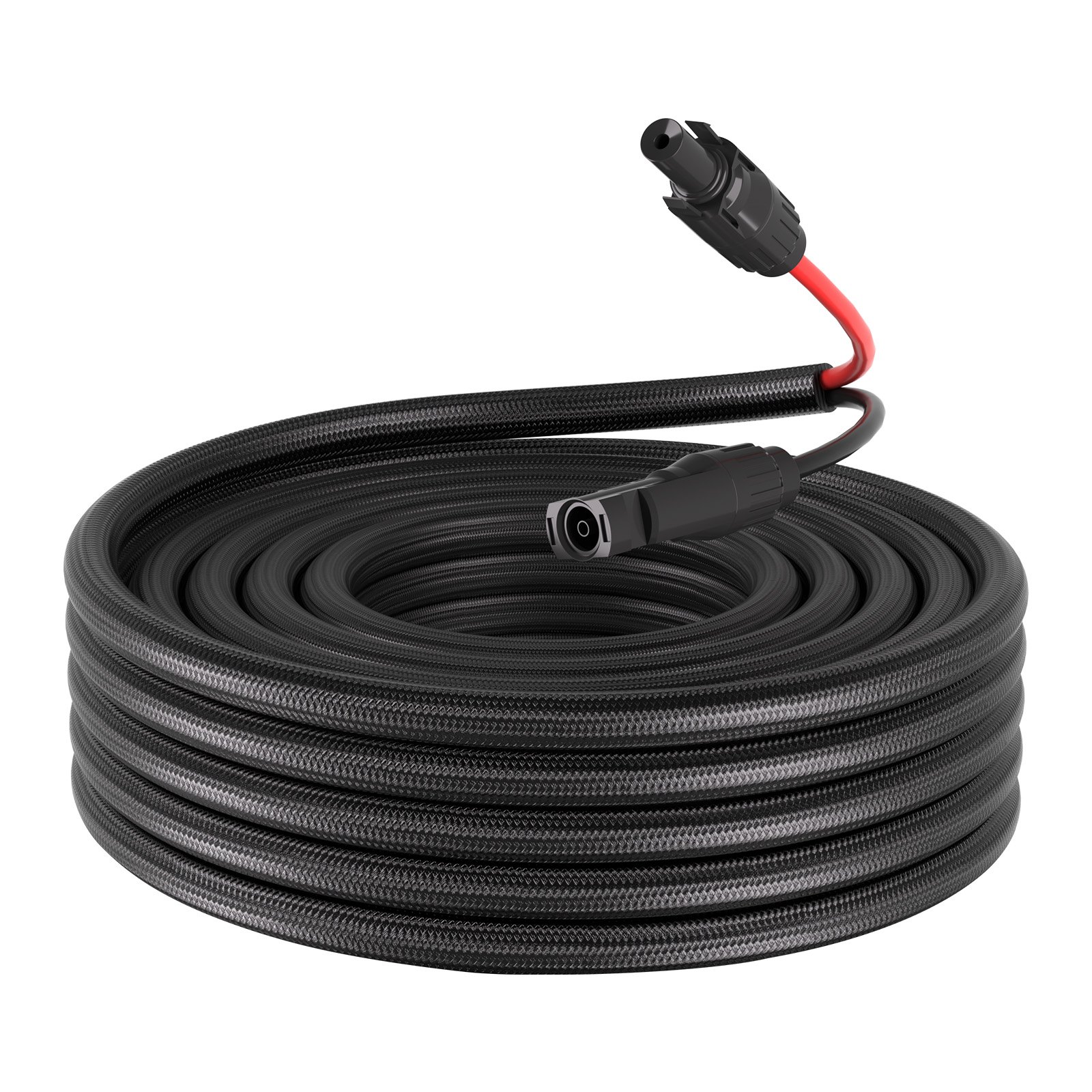 VEVOR Solar verlengkabel 9,14 m, 10 AWG, zonne-energie verlengkabel met vlamvertragende beschermmantel, vrouwelijke en mannelijke connectoren, IP67, PV-kabel, voor auto, camper, zwart en rood