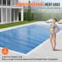 VEVOR zonne-zwembadafdekking, 24x12ft rechthoekige zonne-deken voor zwembaden, zonne-afdekking voor bovengrondse zwembaden, 12mil zonne-afdekkingen blauw