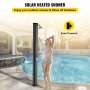 VEVOR Zonne-verwarmde douche, 35L zwembad hot tub 7FT outdoor douchekop temperatuur instelbaar, zwart