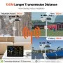 VEVOR 7-in-1 weerstation Draadloos weerstation met buitensensor  19cm (7.5-inch) kleurendisplay RCC atoomklok voor het meten van windrichting, windsnelheid, luchtdruk, binnen-/buitentemperatuur en vochtigheid, maanfase geen WIFI