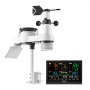 VEVOR 7-in-1 wifi-weerstation met app, 7,5-inch VA-display, op zonne-energie werkende buitensensor, weercentrum voor weersvoorspelling, windsnelheid, temperatuur, luchtvochtigheid en neerslag.