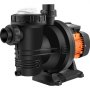 black and orange VEVOR pool pump with a sturdy design and ergonomic features.