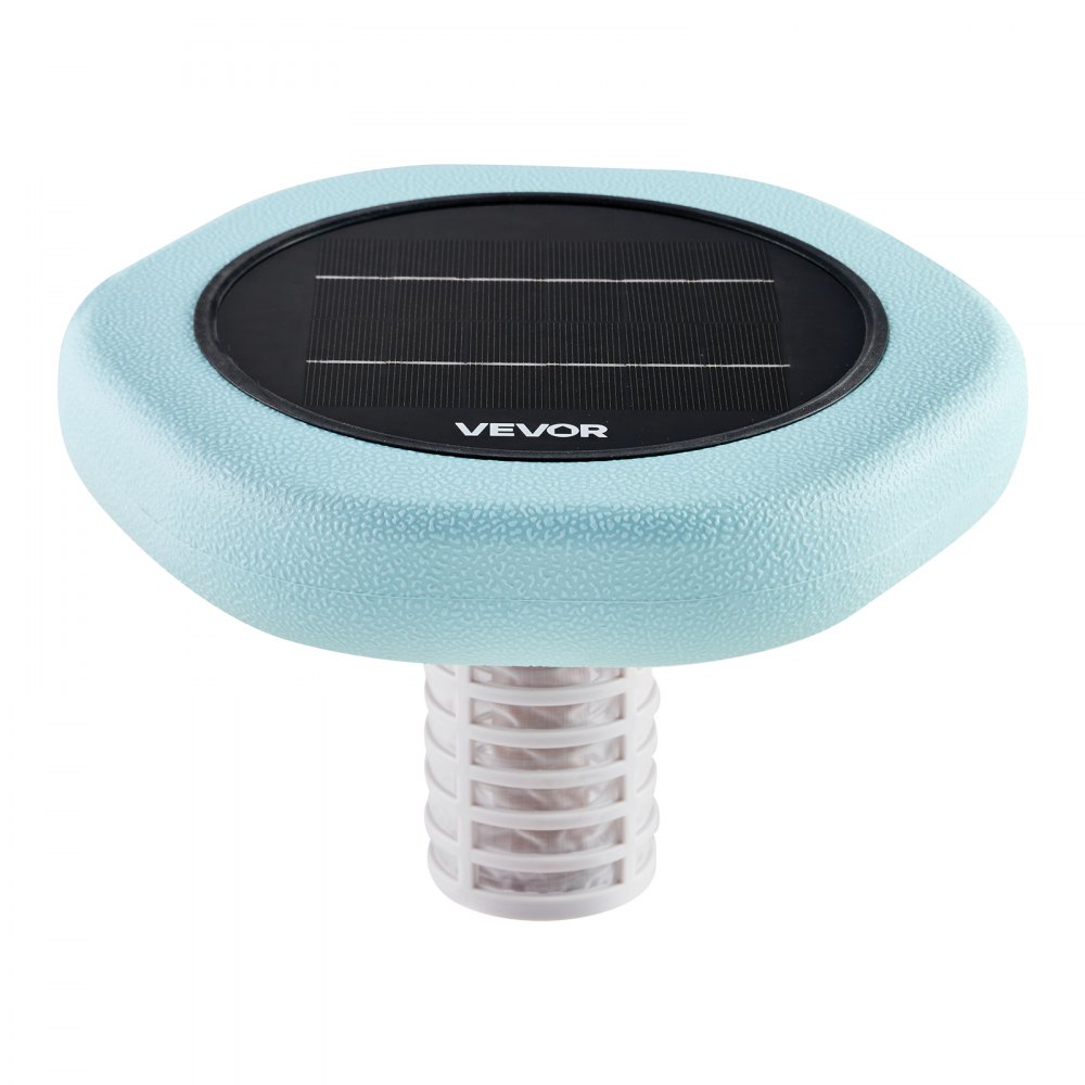 VEVOR Solar Zwembadionisator tot 170343 L, Drijvende Automatische Waterzuiveraar en Filter, Chloorvrij Water, Zeshoekige Koperen Zwembadionisator met Koperen Anodes, Veer, Borstel & Filter