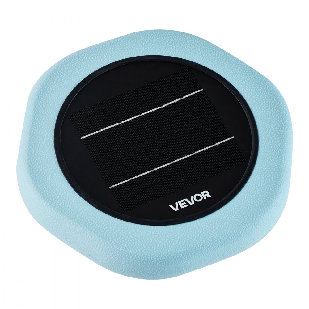 VEVOR Solar Zwembadionisator tot 170343 L, Drijvende Automatische Waterzuiveraar en Filter, Chloorvrij Water, Zeshoekige Koperen Zwembadionisator met Koperen Anodes, Veer, Borstel & Filter