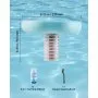 VEVOR Solar Zwembadionisator tot 170343 L, Drijvende Automatische Waterzuiveraar en Filter, Chloorvrij Water, Zeshoekige Koperen Zwembadionisator met Koperen Anodes, Veer, Borstel & Filter
