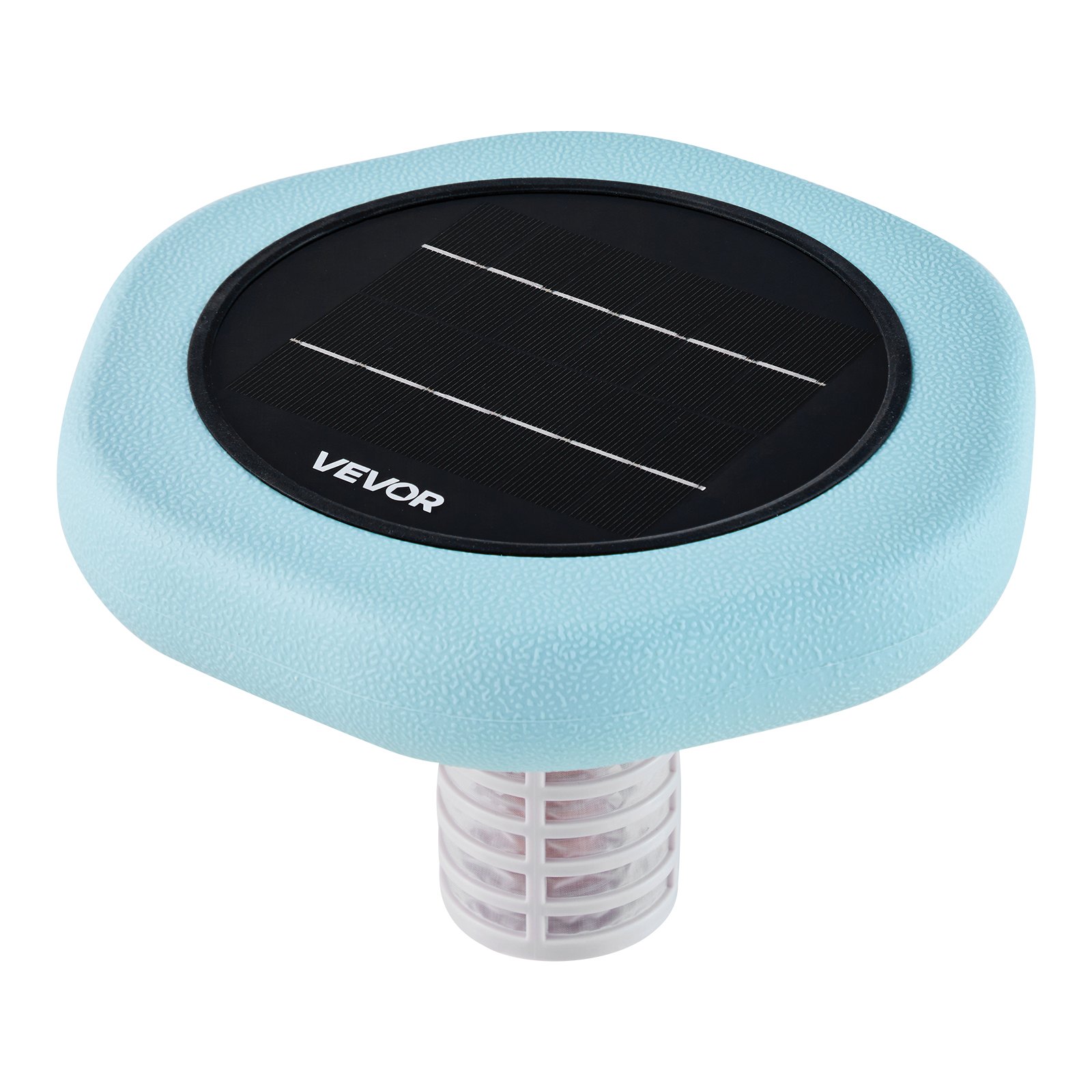VEVOR Solar Zwembadionisator tot 170343 L, Drijvende Automatische Waterzuiveraar en Filter, Chloorvrij Water, Zeshoekige Koperen Zwembadionisator met Koperen Anodes, Veer, Borstel & Filter