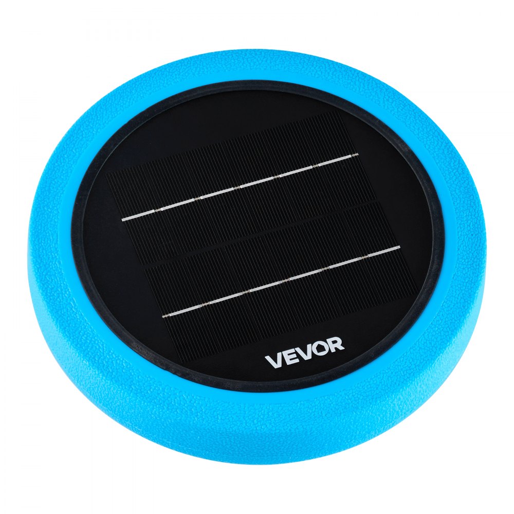 VEVOR Solar Pool Ionizer, Round Copper Pool Ionizer Up to 35000 Gal, Floating Automatic Water Cleaner and Purifier, Chlorine Free Water, with Copper Anode, Spring, Brush and Filter for Pools & Spas