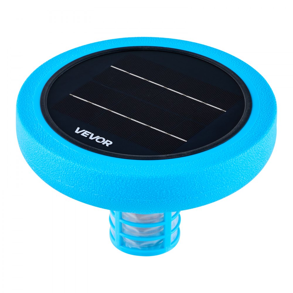 VEVOR Solar Zwembadionisator tot 132489 L, Drijvende Automatische Waterzuiveraar en Filter, Chloorvrij Water, Ronde Koperen Zwembadionisator met Koperen Anodes, Veer, Borstel & Filter voor Spa's
