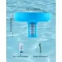 VEVOR Solar Zwembadionisator tot 132489 L, Drijvende Automatische Waterzuiveraar en Filter, Chloorvrij Water, Ronde Koperen Zwembadionisator met Koperen Anodes, Veer, Borstel & Filter voor Spa's