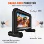 VEVOR opblaasbaar projectieprojectiescherm gemaakt van PVC 85" 1080P, 4K, 3D, HDR buiten draagbaar projectorscherm filmscherm 16:9 voor thuisbioscoop, tuin, camping, vrijetijdsevenementen enz.