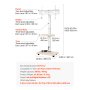 VEVOR Rollende TV-standaard voor 812,8-1778 mm TV's tot 40 kg, 25° links-rechts draaibaar en in hoogte verstelbare TV-beugel met plank voor slaapkamer/woonkamer (max. 600 x 400 mm)