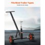 VEVOR Trailer Dolly, 600lbs Tongue Weight Capacity, Carbon Steel Trailer Mover with 1-7/8 in Hitch Ball and 10 in Solid Tires, Portable Tow Dolly for Moving Car RV Boat Trailer