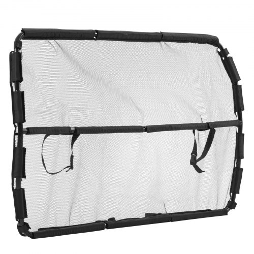 Rexa® Hondenscherm Wit 115x82.5cm - Hondenhek Voor Afsluiting Van De Trap Veiligheidshekje Hondenrek Oprolbaar Bevestiging Aan Kozijn