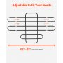 VEVOR Dog Car Barrier, Adjustable Universal-Fit Vehicle Pet Barrier for Cars, Trucks, SUVs, Moves with Your Vehicle, Tilt Slide Recline, Easy Install Dog Car Gate - Strong Metal Tubing Gate Divider