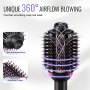 VEVOR Hair Blow Dryer Brush, 4 in 1 Ionic Hair Dryer Styler and Volumizer with Electroplated Titanium & 75mm Ceramic Coating Oval Barrel, 3-Temp Hot Air Styling Brush for Drying Straightening Curling