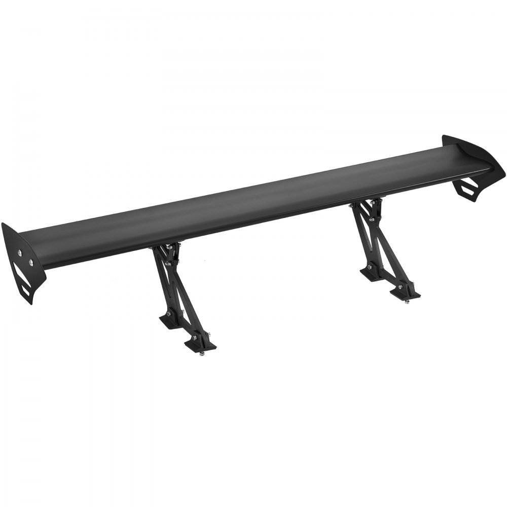 VEVOR GT Wing Autospoiler, 43,3 inch universele spoiler met enkel dek, verstelbare lichtgewicht aluminium, auto achterspoiler, racespoiler BGW/JDM Drift Zwart