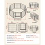 VEVOR Puppyren, Puppykooi, Speelbox, Puppyhek, 61 cm, 8-delige set, Speelplek voor kleine honden, katten en andere kleine dieren, Opvouwbaar, Veelzijdig te gebruiken dankzij de verschillende vormen
