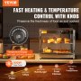 VEVOR 2-Tier Commercial Food Warmer Display, 800W Food Display Warmer with Light to Enhance Food Display, 30℃~85℃ Temperature Control, 58L Large Capacity for Hamburger, Pizza, Bread, Fried Chicken