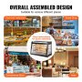 VEVOR 3-Tier Commercial Food Warmer Display, 1500W Food Display Warmer with Light, Adjustable Shelf and Temperature Display, 30℃~85℃ Steam Heating, 130L for Hamburger, Pizza, Bread, Fried Chicken