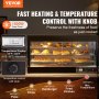 VEVOR 3-laags commerciële voedselverwarmer, 1500W voedselverwarmer met licht, verstelbare plank en temperatuurweergave, 30℃-85℃ stoomverwarming, 180L voor hamburgers, pizza, brood, gefrituurde kip