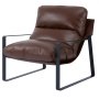 VEVOR Accent Chair Lounge Chair, comfortabele gestoffeerde stoel met zachte schuimvulling en stevig metalen frame en afneembaar kussen, relaxstoel voor woonkamer, slaapkamer, kantoor, bruin