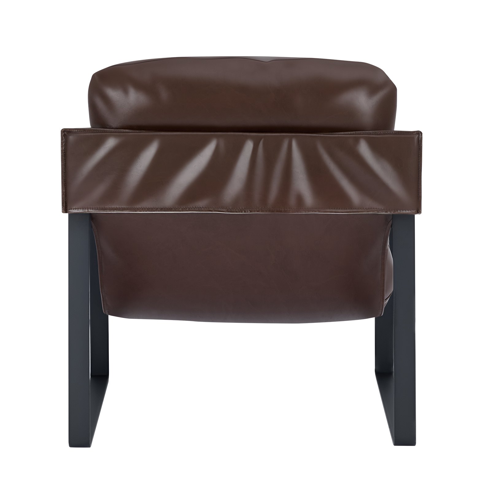 VEVOR Accent Chair Lounge Chair, comfortabele gestoffeerde stoel met zachte schuimvulling en stevig metalen frame en afneembaar kussen, relaxstoel voor woonkamer, slaapkamer, kantoor, bruin