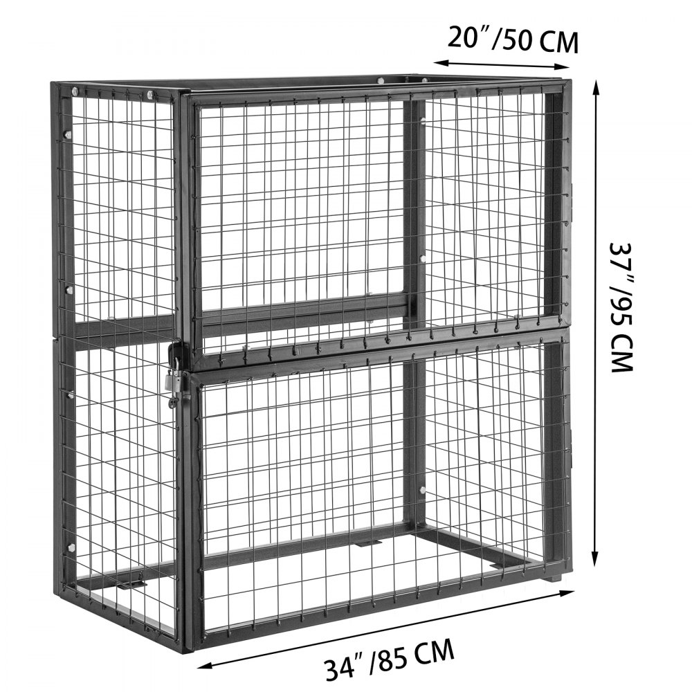 Vevor Beschermingskooi Voor Gasfles, Gasflessenopslag, Voor 2*19 Kg Gasflessen