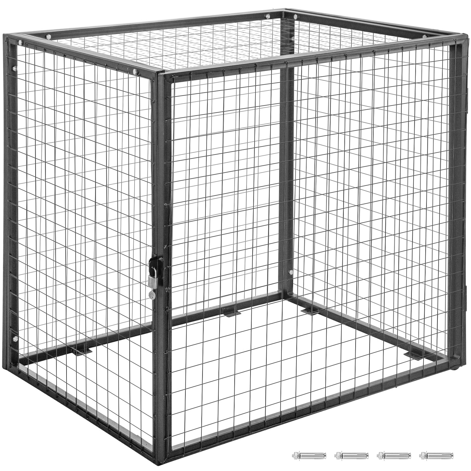 Vevor Beschermingskooi Voor Gasfles, Gasflessenopslag, 6*19 Kg Gasflessen Zwart