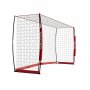 VEVOR Soccer Goal 12 x 6 FT Soccer Net for Backyard Collapsible Base Red, Portable & Quick Setup Set, with Metal Base, Carry Bag, Ground Stakes, for Youth & Adults Outdoor Backyard Practice Training