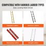 VEVOR Ladder Levler, 20 inch Steel 550lbs Load Ladder Leveling Tool, Pitch Hopper, Stair Ladder Stabilizer with Storage, Easy to Use for All Surfaces,Extension Ladder Accessories for Uneven Ground