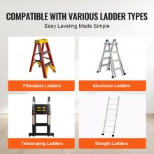 VEVOR 249,5kg Ladder Leveler Verstelbare Ladderpootstabilisator φ97x493mm