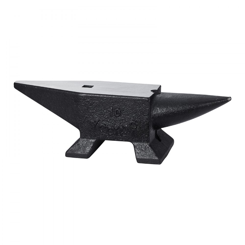 VEVOR Smid Aambeeld, 10 kg Enkele Ronde Hoorn Aambeeld, 35,3 cm Lengte Aambeeld Gereedschap, Hoge Hardheid Gietijzer Smid Forge Aambeeld Tool, Stalen Aambeeld Smid met Groot Aanrecht Stabiele Basis