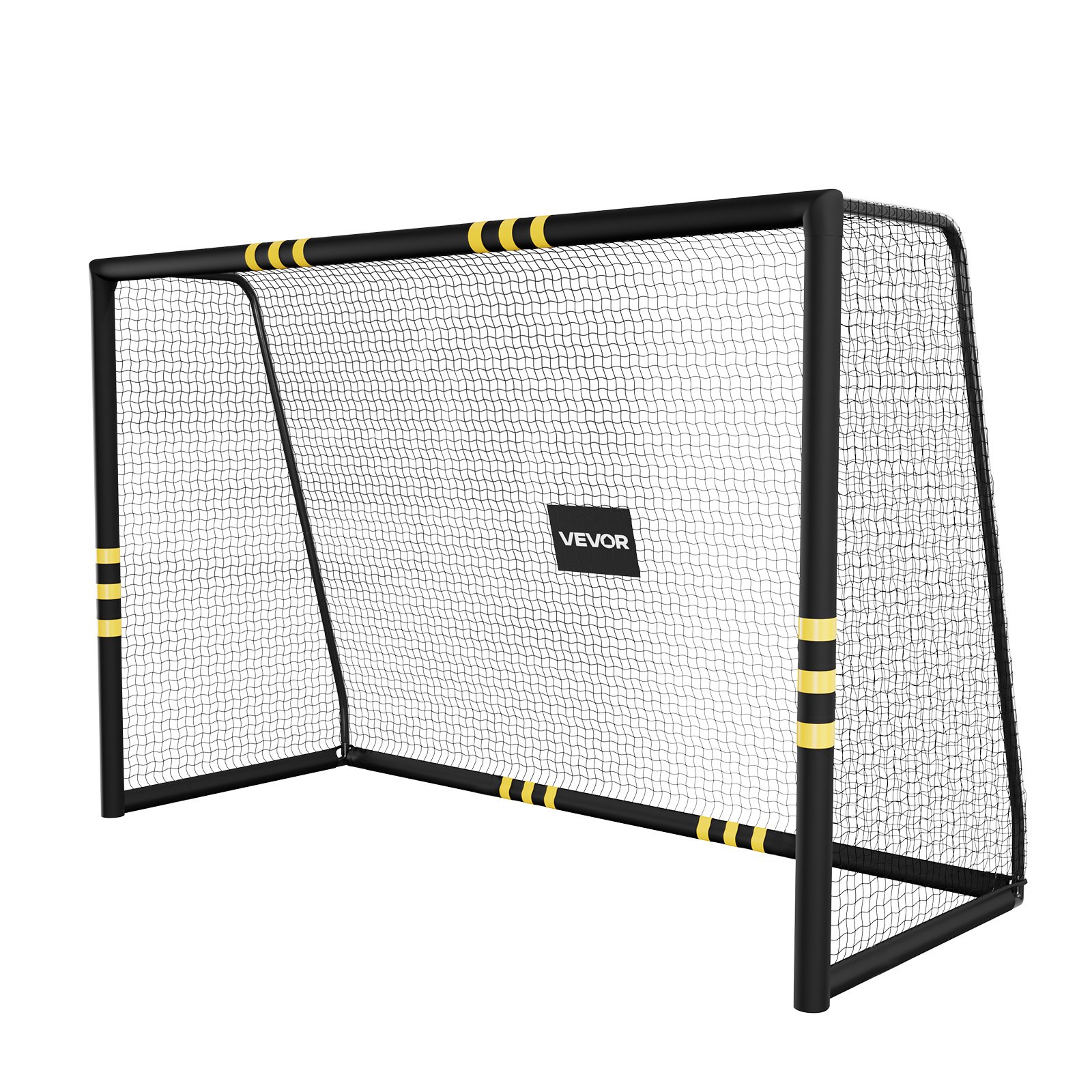 VEVOR voetbaldoel 3 x 2 m, draagbaar voetbaldoel met dikwandige ijzeren buizen voor tuinen, parken, scholen en sportvelden, met PE-net voor snelheden boven 110 km/u, grondankers en schokabsorberende schuimvulling.