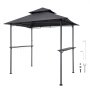 VEVOR BBQ Gazebo, 2430x1500x500 mm, grillluifel voor buitengrill, 2-laags BBQ Gazebo-luifel, dubbel dak tuingazebo 2-4 personen, ideaal voor terras, achtertuin en tuin