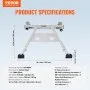 VEVOR ladderstabilisator 815x710x55 mm, verstelbare poten, afstandhouders voor uitschuifbare ladders, muurladderaccessoires voor dakgoten, muurladderafstandhouders, antislip rubberen voetjes, draagvermogen: 150 kg