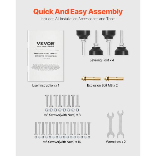 Koelkast Wasmachine Basis Verhoging Verstelbare Wasdroger Standaard Verstelbare lengte/breedte 45-65cm Vriezer Voetstuk Voorkom krassen Deuk Anti-vibratie Mute Plank 4/8/12 Benen (Kleur: 4 poten, Ma