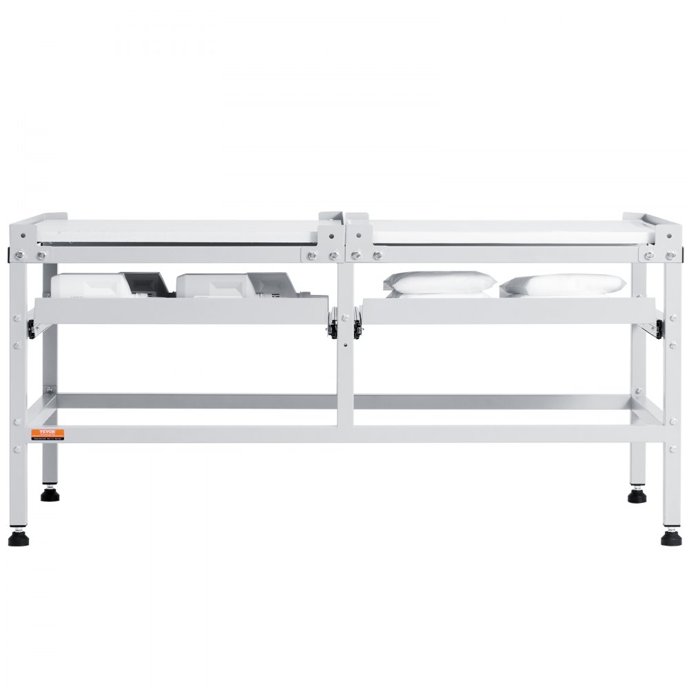 VEVOR Washing Machine Stand, 48.5x25-Inch Washer Laundry Pedestal, 590LBS Load Capacity Washer And Dryer Pedestal Base with Double Trays, 4 Adjustable Feet for Lifting Washing Machines, Carbon Steel