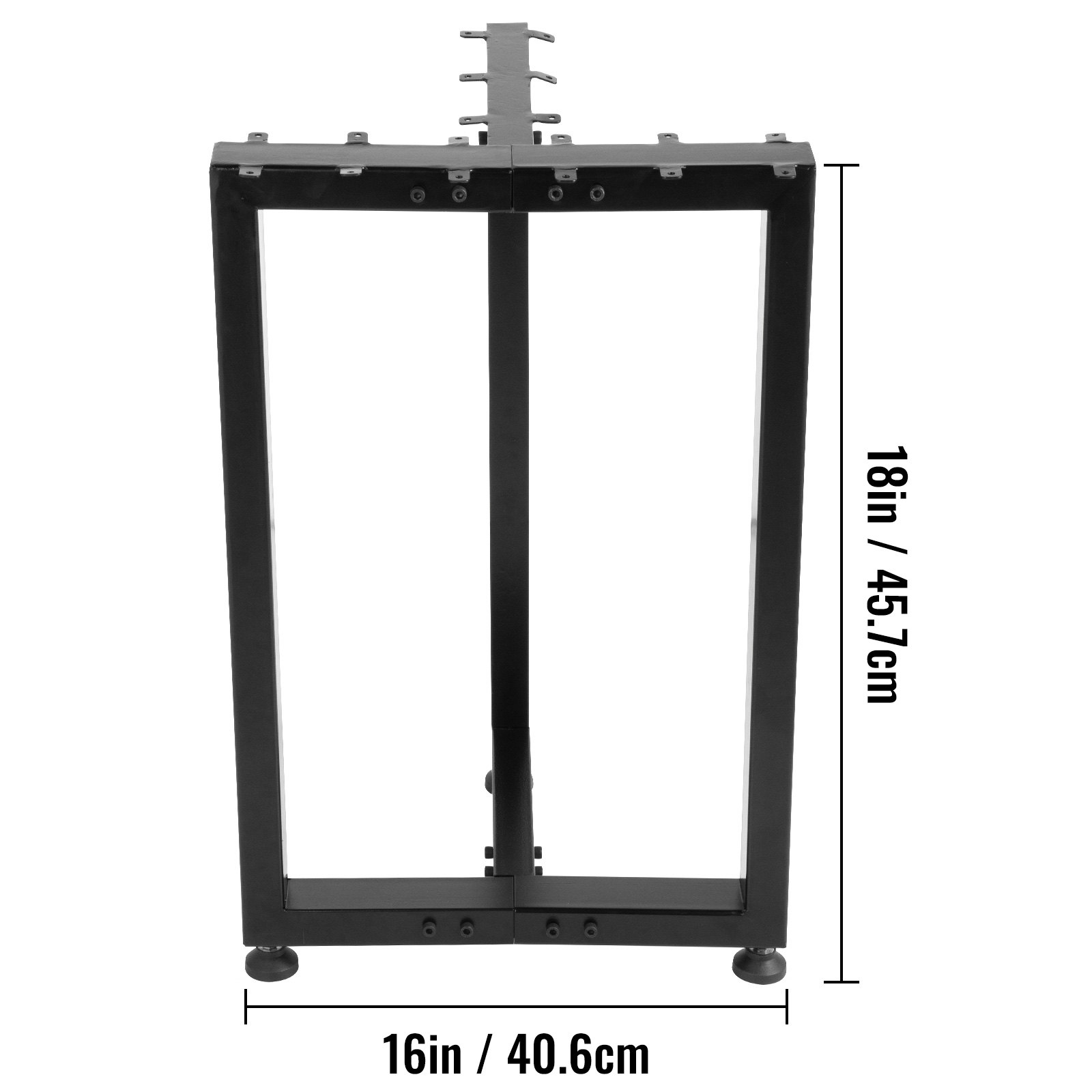 VEVOR 2PCS Metal Table Legs, T- shaped Dining Table Legs 16” Height, Desk Legs Bench Legs Feet DIY Coffee Table Legs, 1763lbs Load Capacity, Steel Table Legs for Kitchen Office Desk