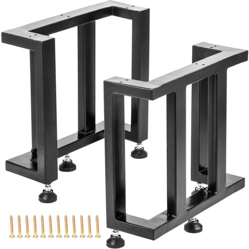 Vevor Metalen Tafelpoot Meubilair Metalen Tafelpoten C X 2 Zwart 45 X 15 X 40 Cm