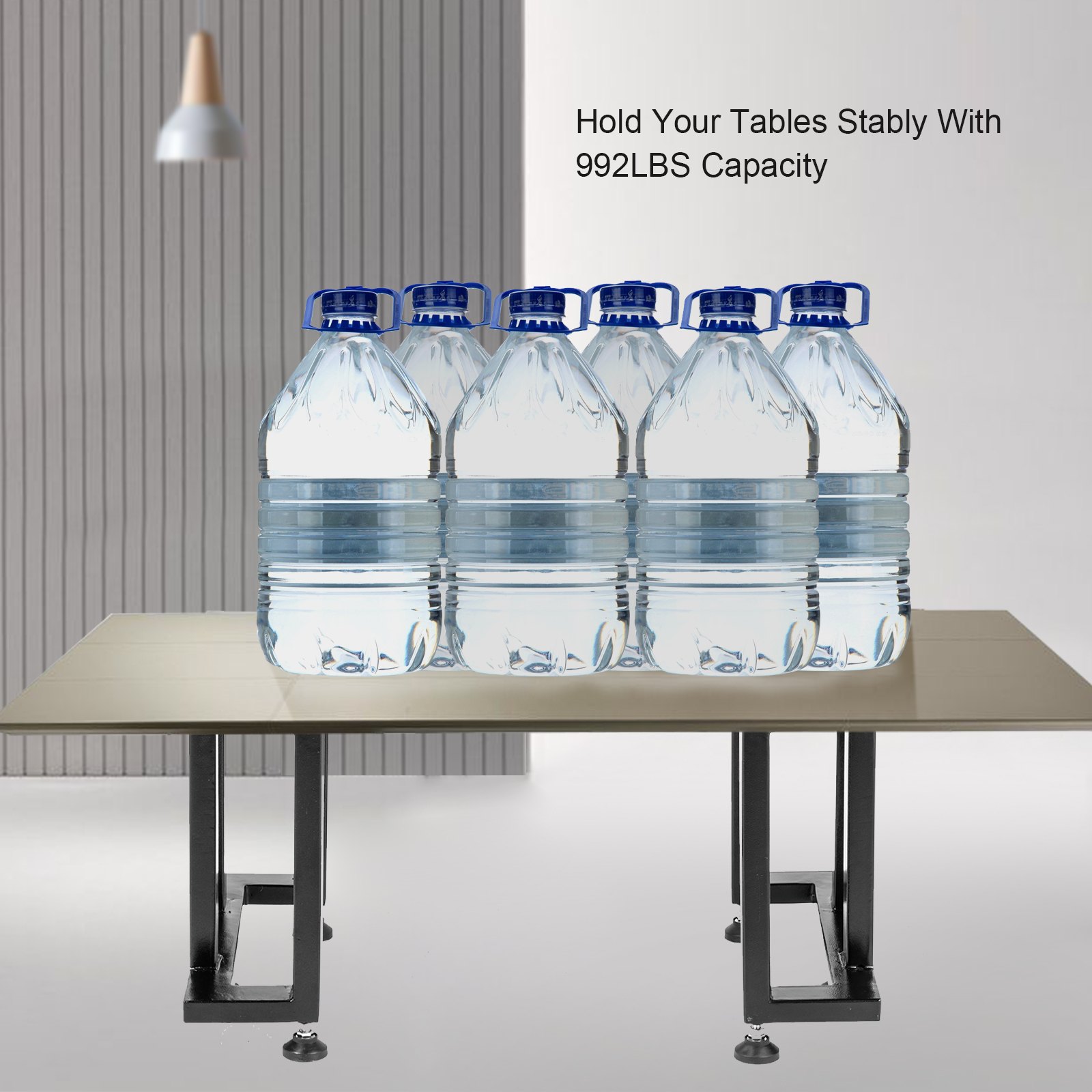 Vevor Metalen Tafelpoot Meubilair Metalen Tafelpoten C X 2 Zwart 45 X 15 X 40 Cm