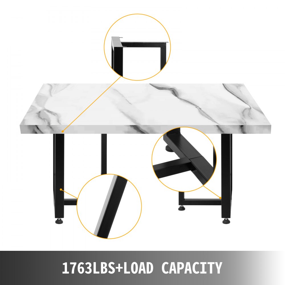VEVOR Tafelpoten Tafelpoot Metalen tafelpoten Eettafelpoten 72x60cm T-vorm bureaupoten 2PCS Set Doe-het-zelf