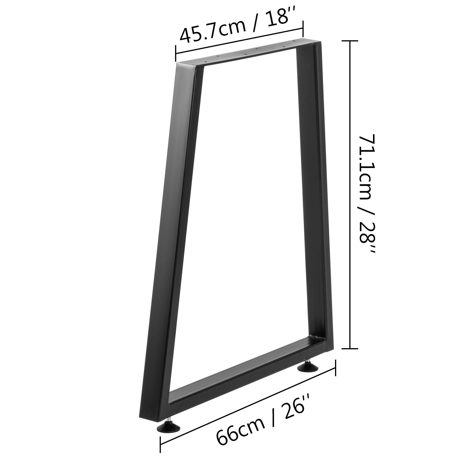 Vevor Haarspeld Tafelpoten, Meubilair Metalen Tafelpoten Trapezium 71cm 2 Stuks